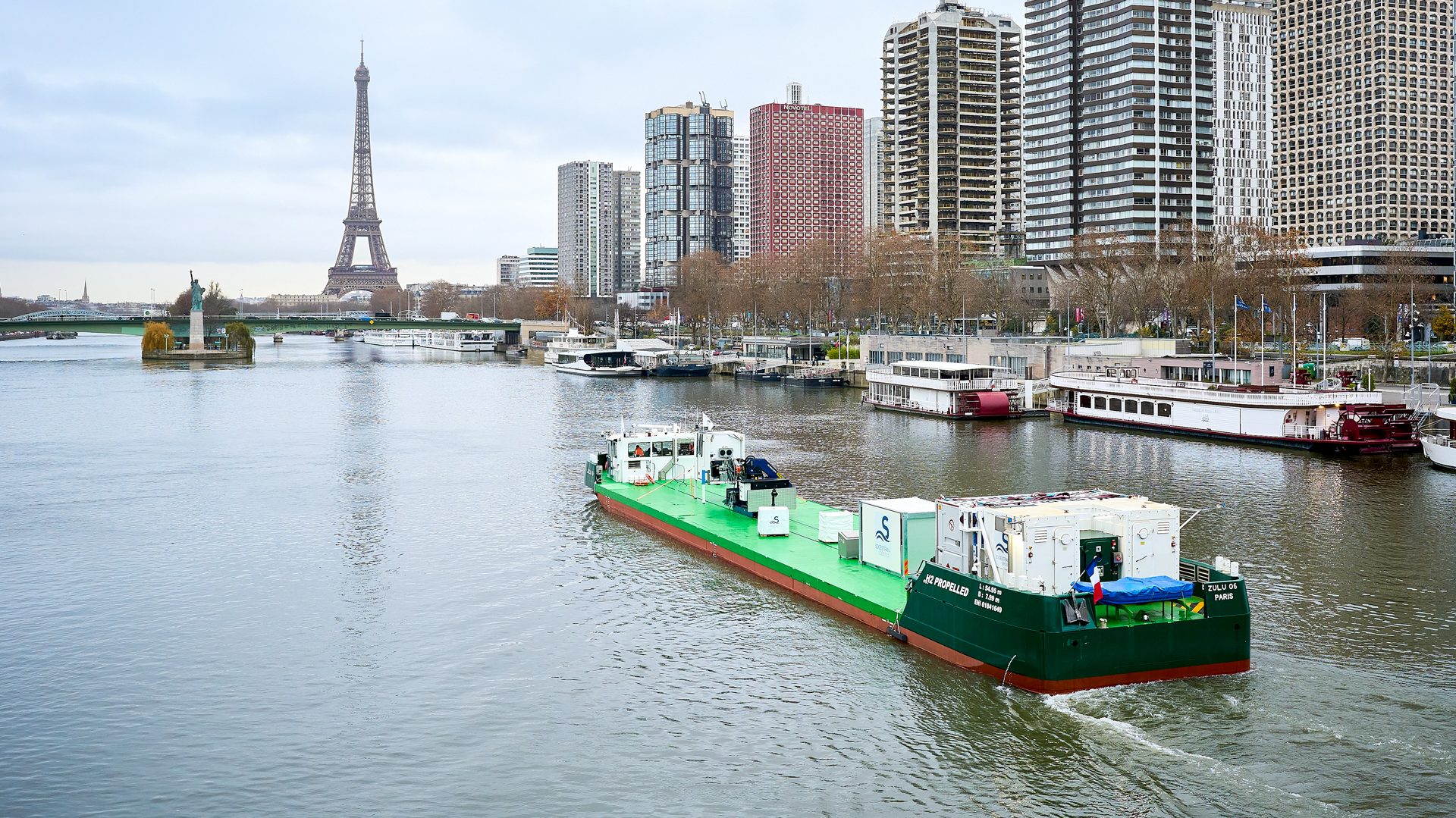 ZULU 06 sailing on the Seine in Paris.
